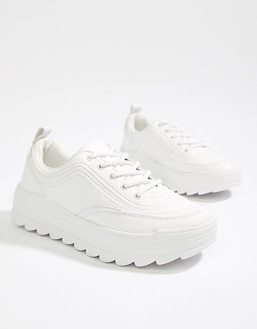 Bershka chunky sneaker in white | ASOS