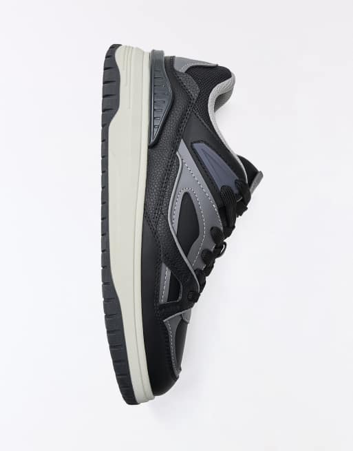 Bershka chunky sneakers i svart i flera delar, 5 av 6