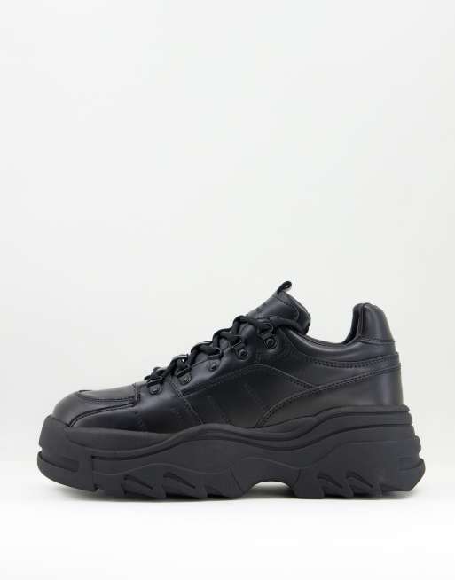 Bershka chunky sneakers in black | ASOS