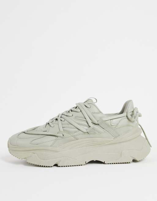 Bershka chunky sneakers in grey | ASOS