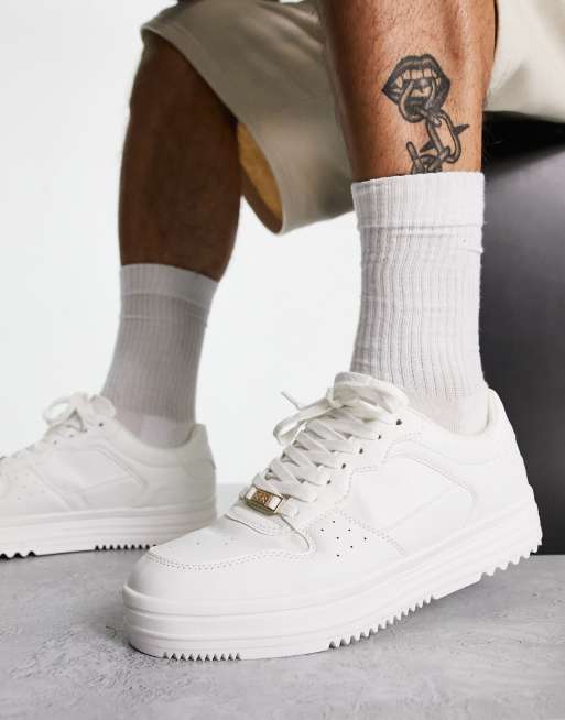 Louis Vuitton - White/Transparent Trainer Sneakers with Strap – eluXive