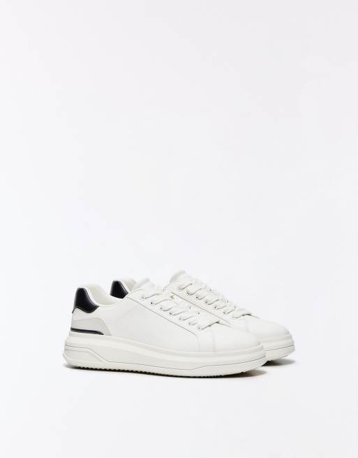 Bershka chunky sneakers met detail in wit, 3 van 7