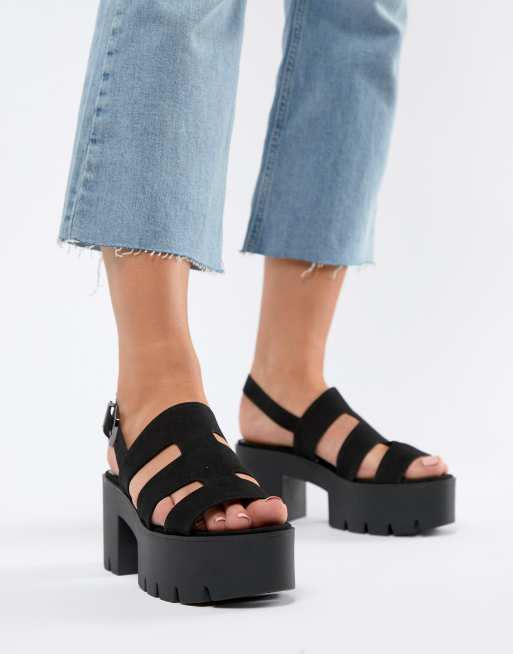 Bershka best sale platform sandals