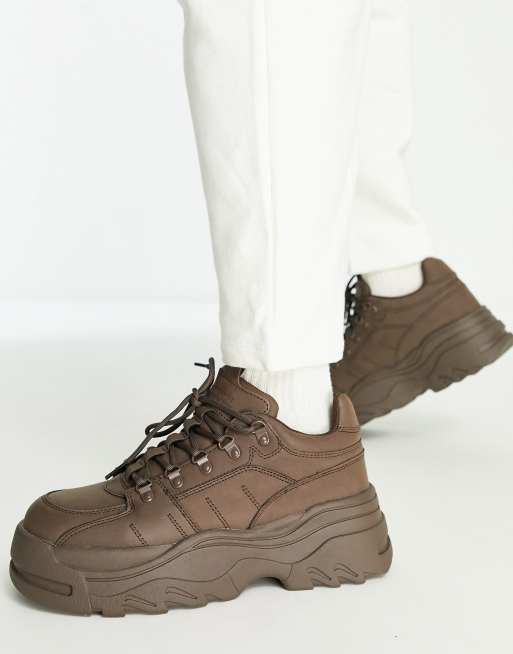 chunky tan trainers