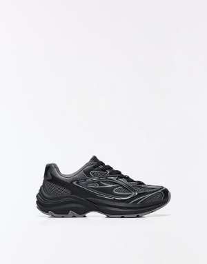 Bershka Chunky sole trainers in black
