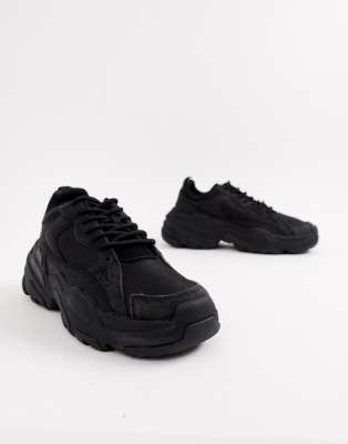 mens chunky black trainers