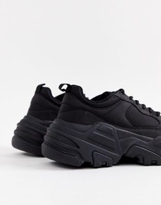 asos black chunky trainers