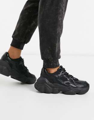 cheap black chunky trainers