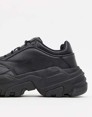 asos black chunky trainers