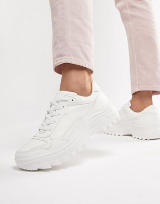 asos chunky white trainers