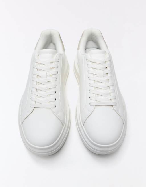 Bershka Chunky trainers in white, 4 of 4