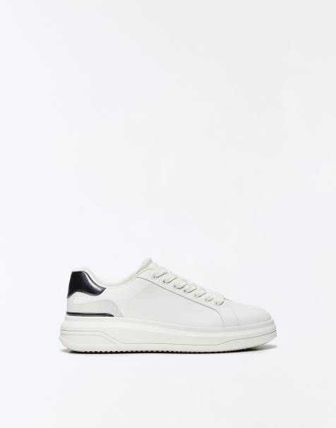 Bershka Chunky trainers with detail in white - view 1