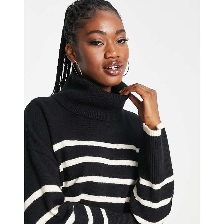 Black chunky 2024 roll neck