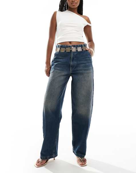 Bershka – Ciemnoniebieskie jeansy skater - view 1