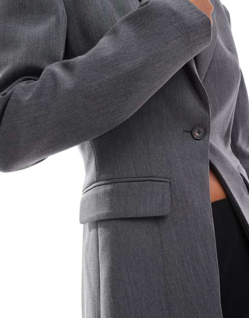人気海外ブランドアイテム｜ファッション通販 cinched Bershka waist ASOS | gray in blazer ジャケット・アウター
