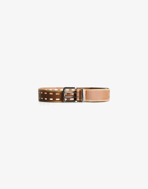 Bershka - Cintura color cammello con buchi doppi - view 1