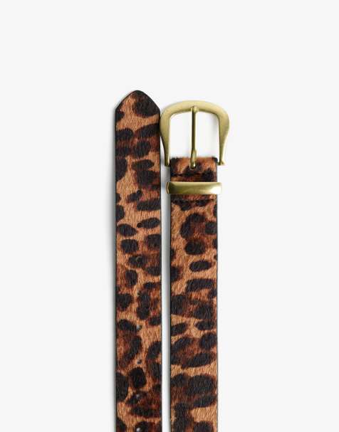 Bershka - Cintura in pelle sintetica con stampa leopardata - view 1
