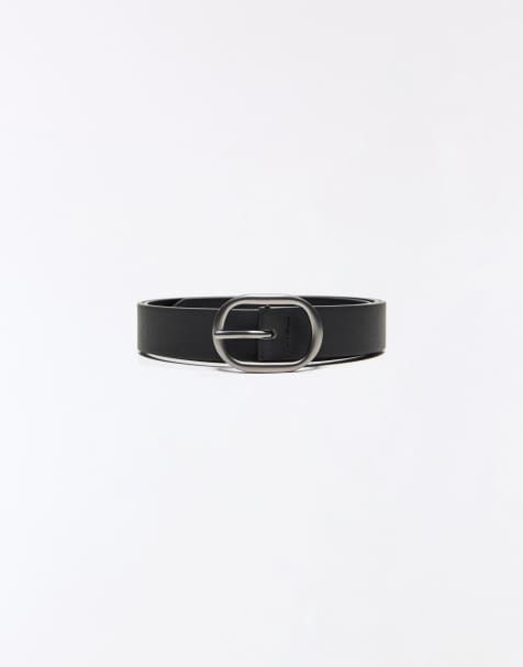 Bershka - Cintura nera con fibbia ovale - view 1