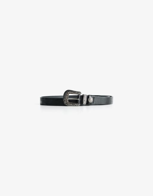 Bershka - Cintura nera stile cowboy