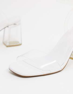 bershka clear heels