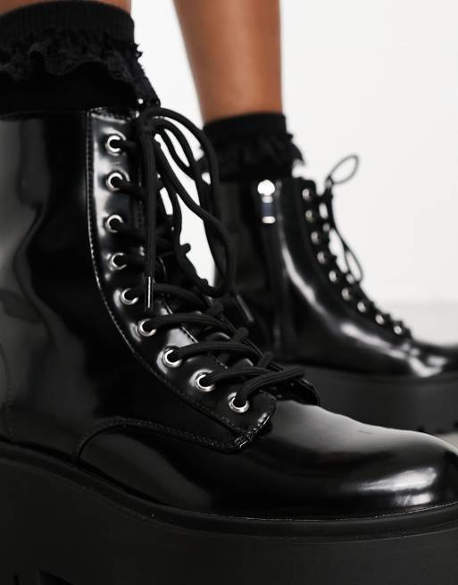 Biker boots platform sale