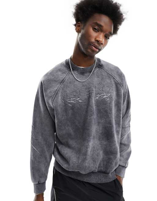 Bershka co-ord jumper in washed grey