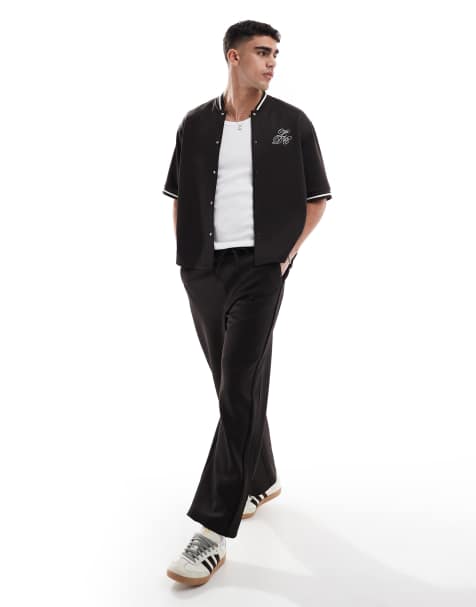 Bershka - Co-ord set met een gekleurd randje op de kraag - view 1