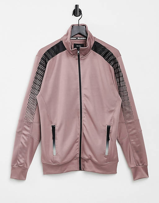 Bershka co-ord tracksuit jacket in pink