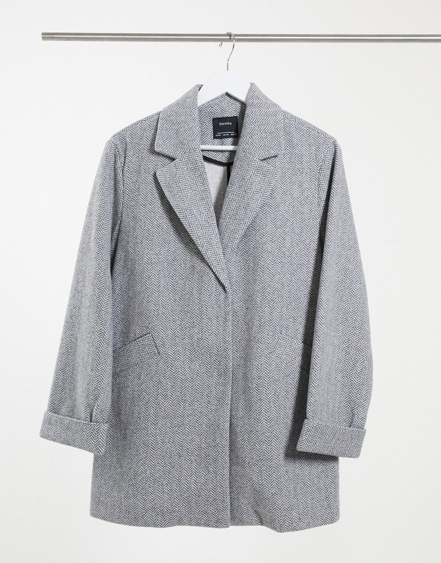 Bershka coat in grey