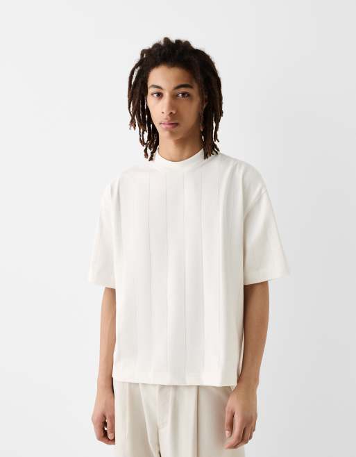 Bershka - Collection - Gebreid T-shirt in wit