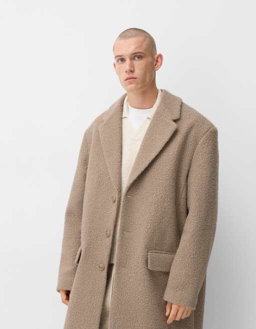 Bershka Soft Mantel Beige Bershka Bershka Soft Bershka Mantel