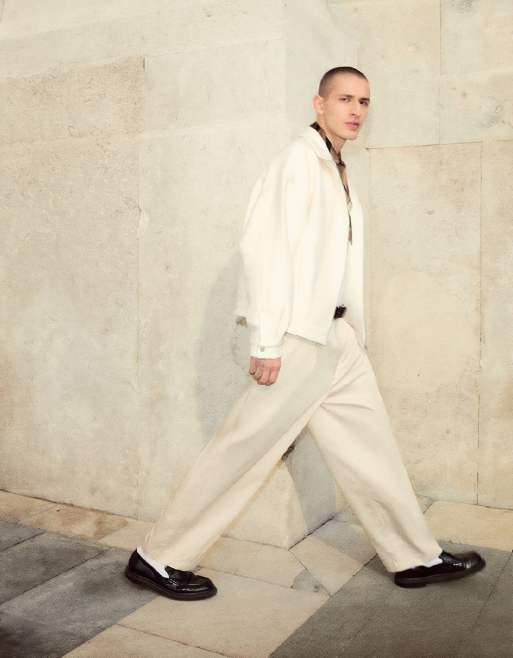 Bershka - Collection - Pantaloni sartoriali color sabbia 