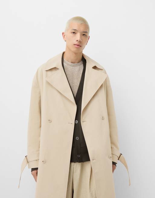 Bershka – Collection – Premium – Beige trenchcoat , 3 av 4