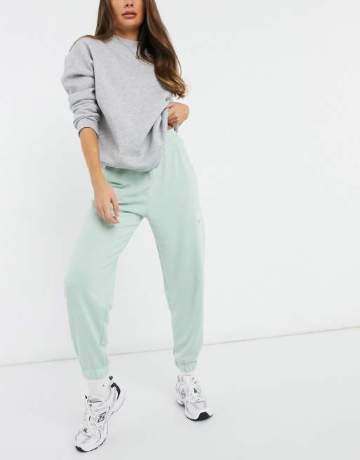 bershka white sweatpants