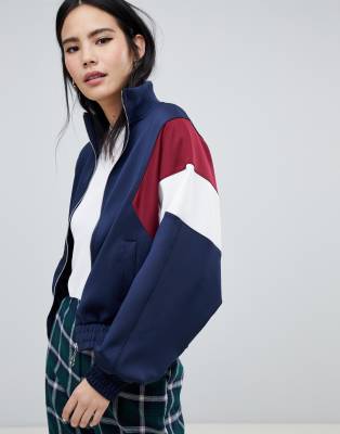 color block bomber jacket