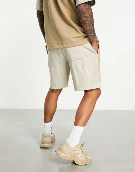 Bershka colour block shorts co ord in brown, 3 of 4