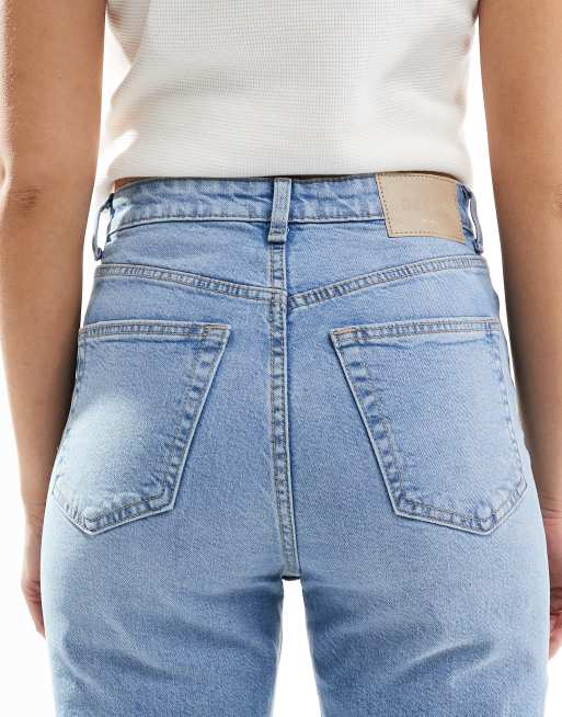 Bershka comfort fit mom jean in light blue, 4 of 5