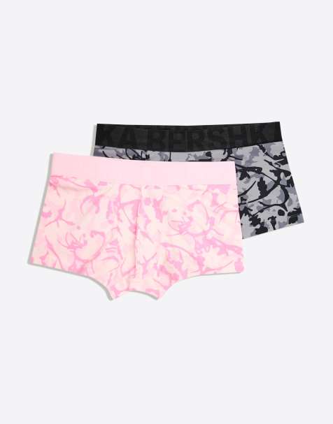Bershka - Confezione da 2 boxer grigi stampati - view 1