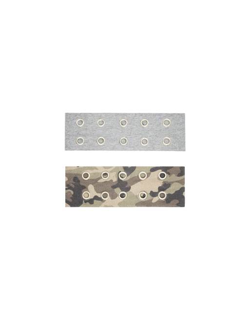 Bershka confezione da 2 cerchietti con occhielli color kaki, 5 di 5