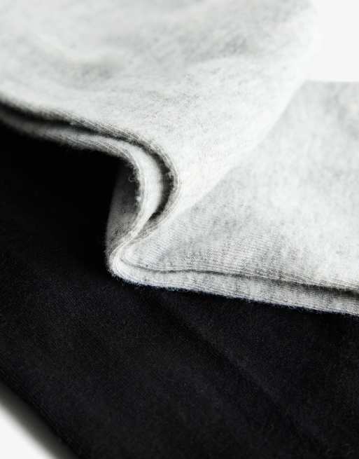 Bershka - Confezione da 2 fasce nere, 2 di 3