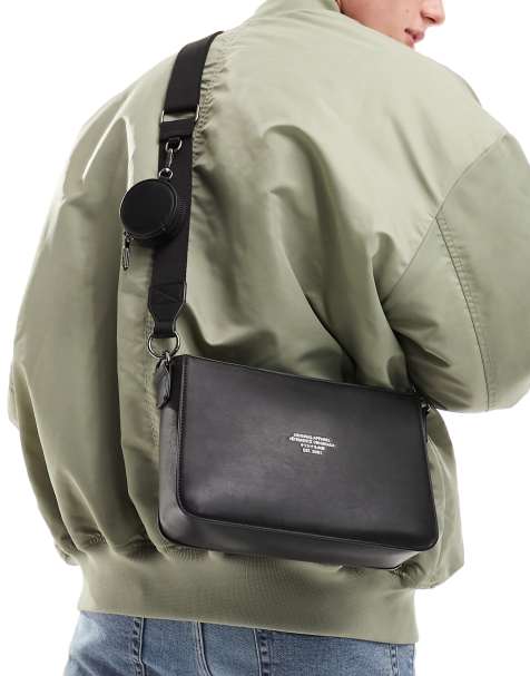 Black cross body online bag mens