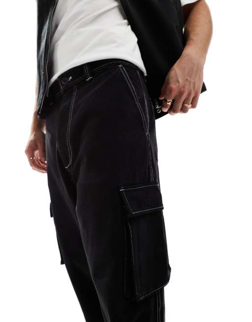 【BAON】[unisex] Nikiko Banding Stitch Bermuda Cargo Pants BAON】[unisex] Nikiko Banding Stitch Bermuda Cargo Pants