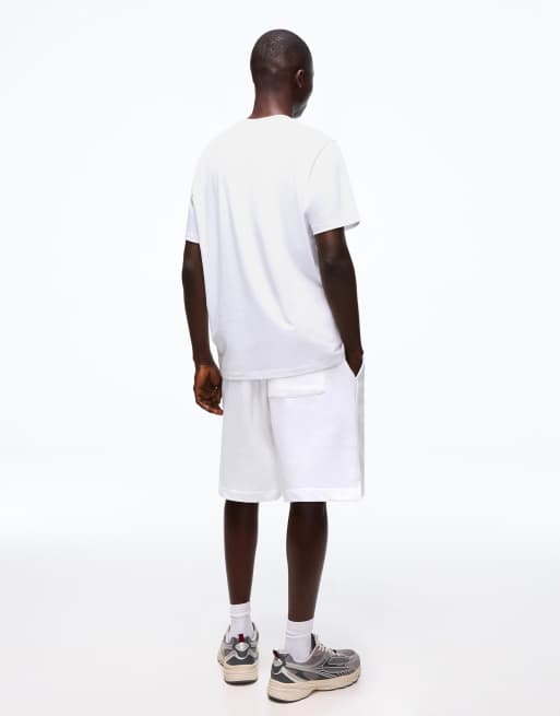 Bershka – Coordinated – Vitt set med t-shirt och shorts, 2 av 4