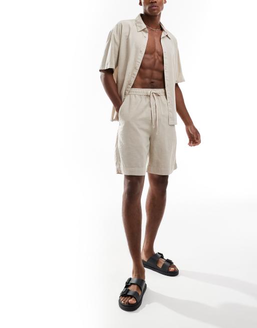 Bershka - Coordinato color sabbia effetto lino