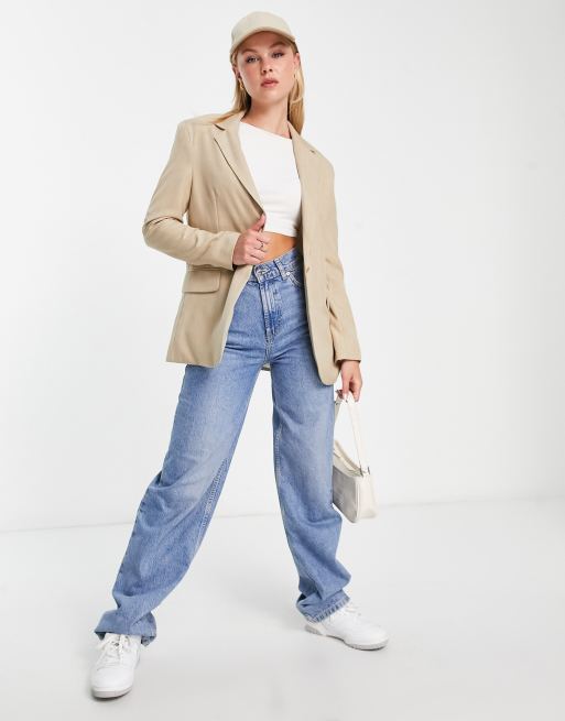 Bershka - Core - Blazer oversize color cammello