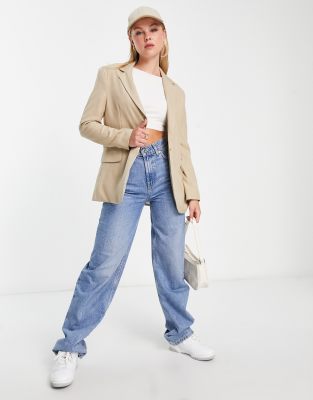 Bershka – Core – Kamelbrun kavaj i oversize