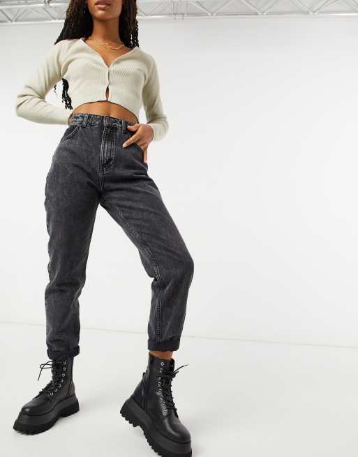 Jean mom noir bershka new arrivals