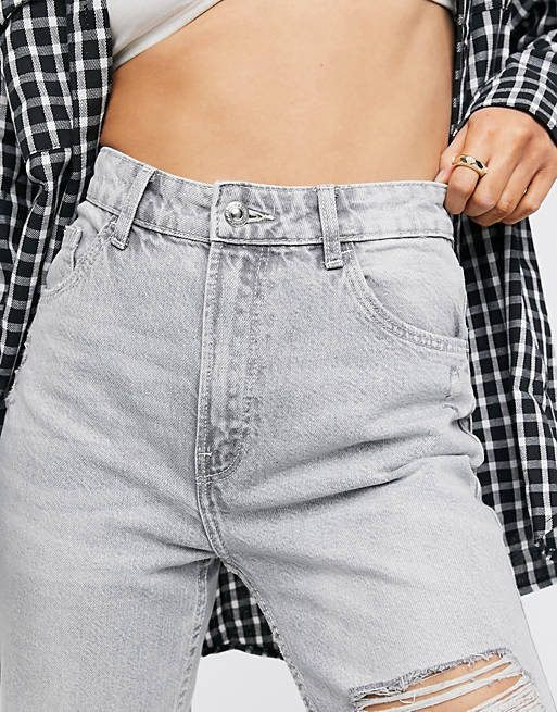 Gray 34                  EU WOMEN FASHION Jeans Worn-in Bershka shorts jeans discount 40% 