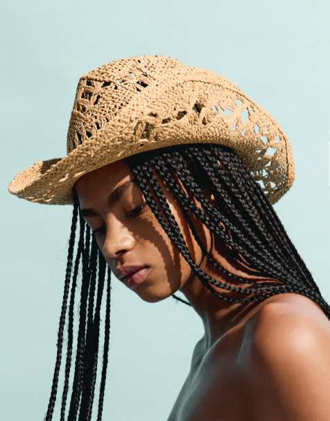 Bershka cowboy hat in camel - view 1