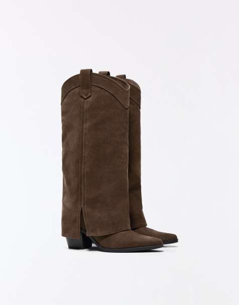 Bershka cowboyboots i brunt - view 1